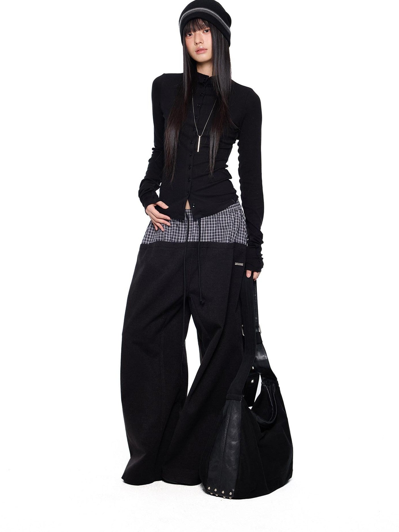 EZEK Thin Pleated Printed Half Turtleneck Women's Viscose Long Sleeve T-shirts