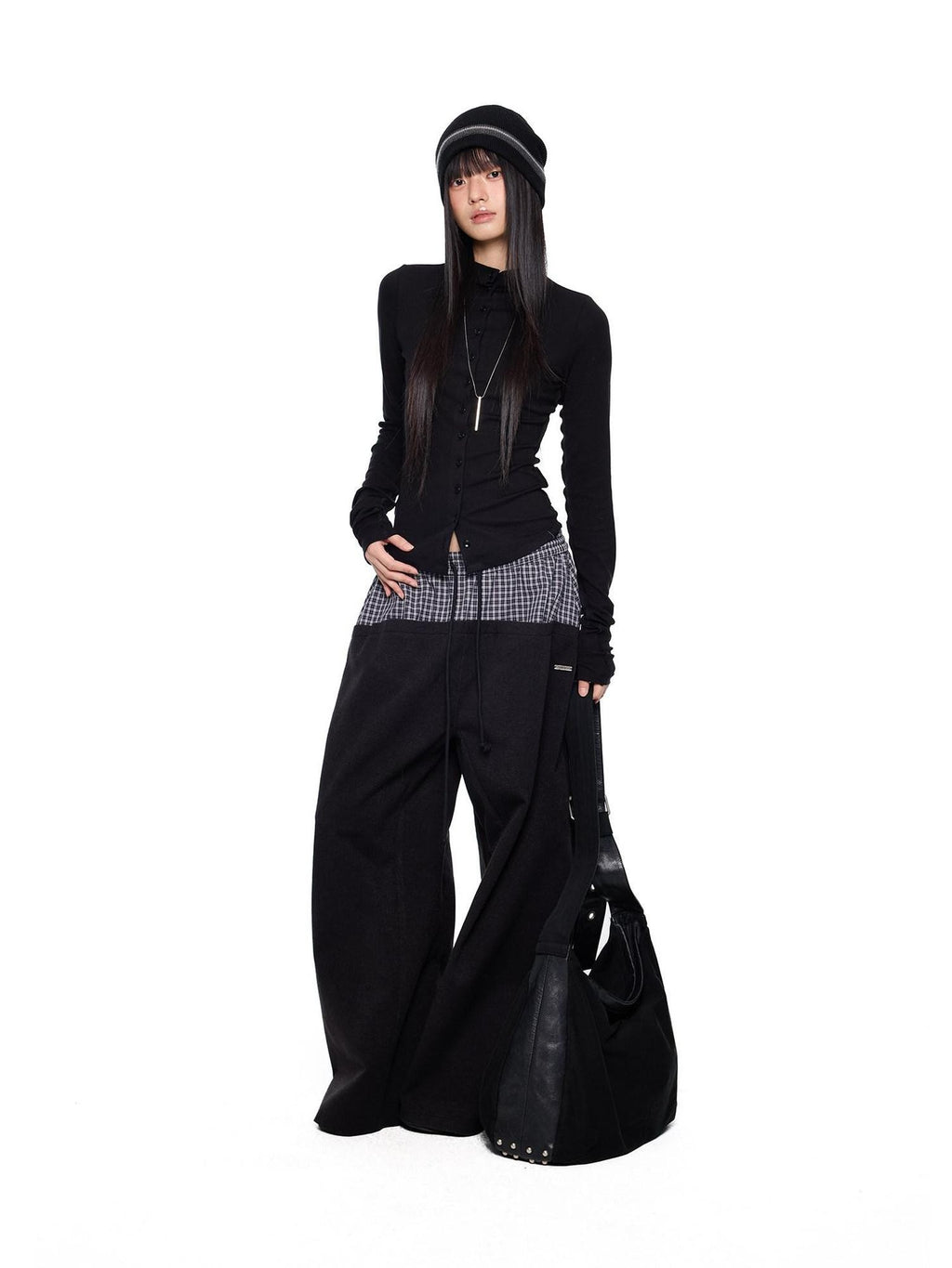 EZEK Thin Pleated Printed Half Turtleneck Women's Viscose Long Sleeve T-shirts