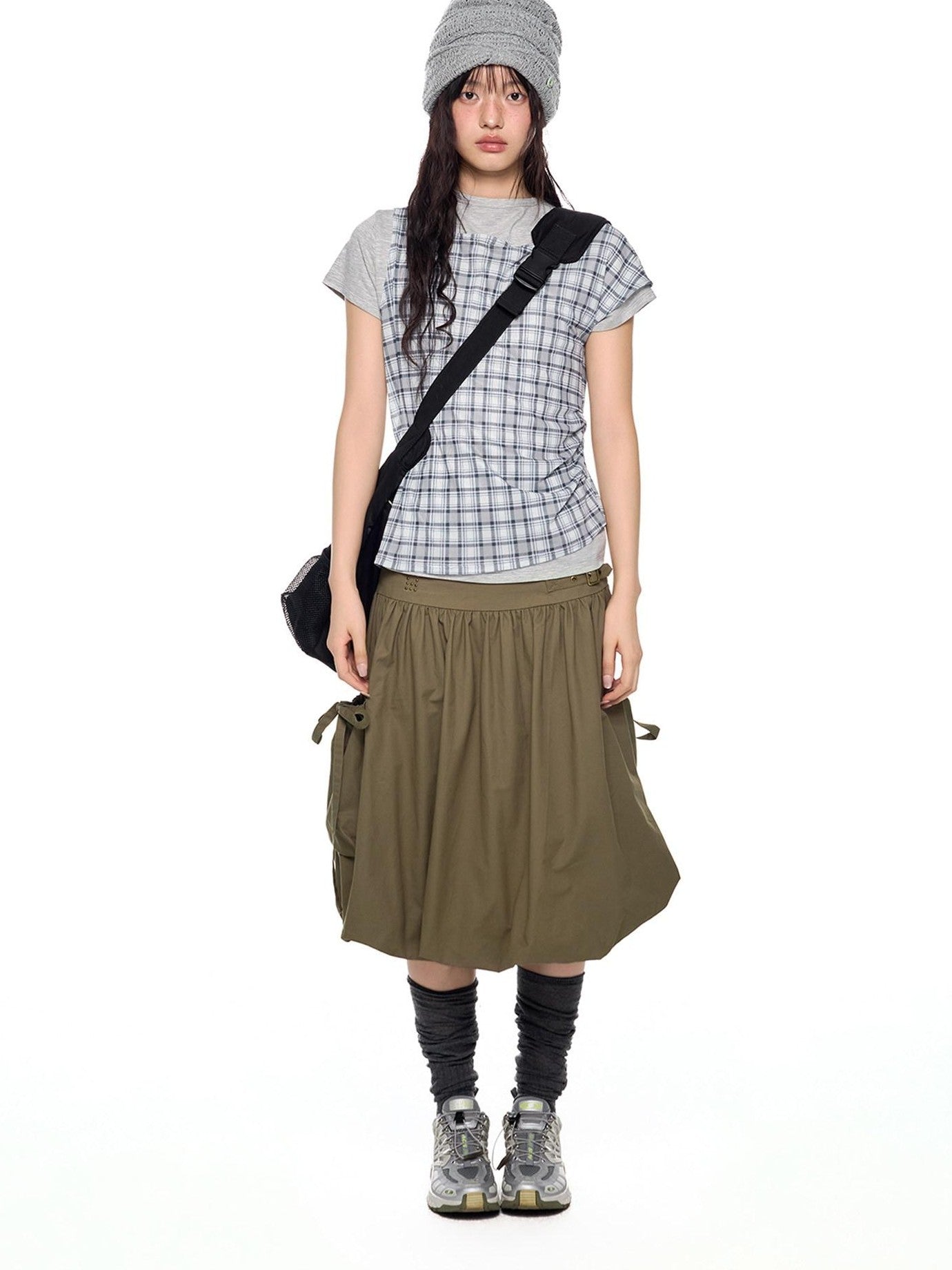 EZEK Two Piece Plaid Print Women's Cotton Lyocell Short Sleeve T-shirts