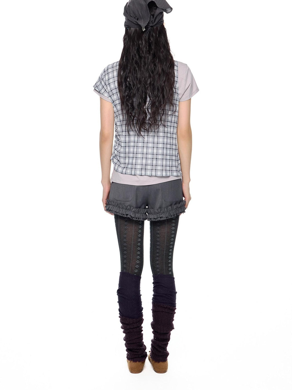 EZEK Two Piece Plaid Print Women's Cotton Lyocell Short Sleeve T-shirts