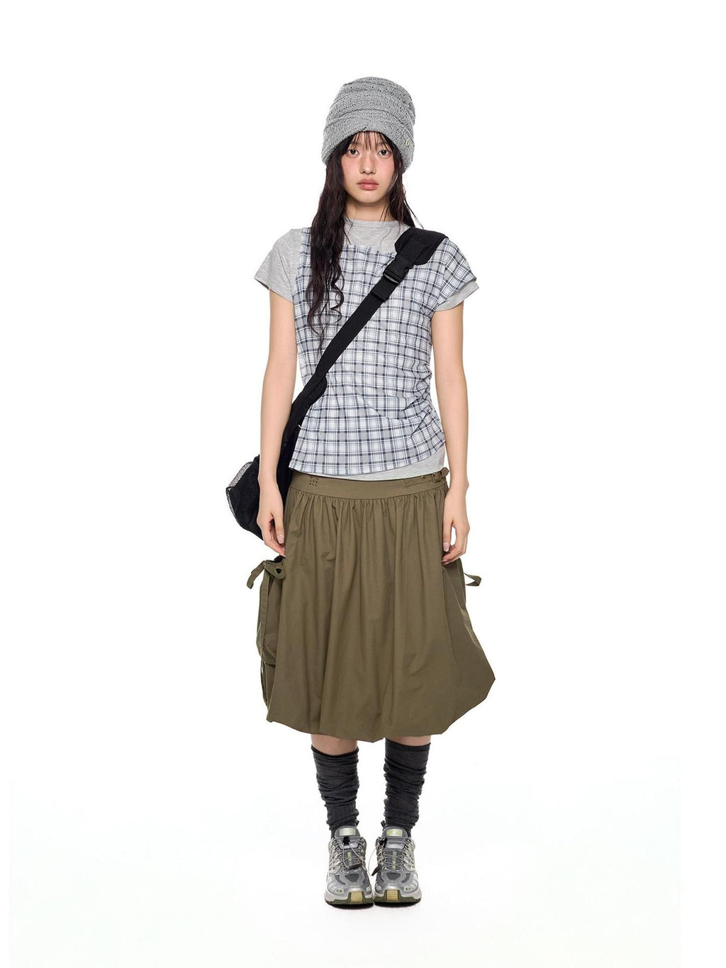 EZEK Two Piece Plaid Print Women's Cotton Lyocell Short Sleeve T-shirts