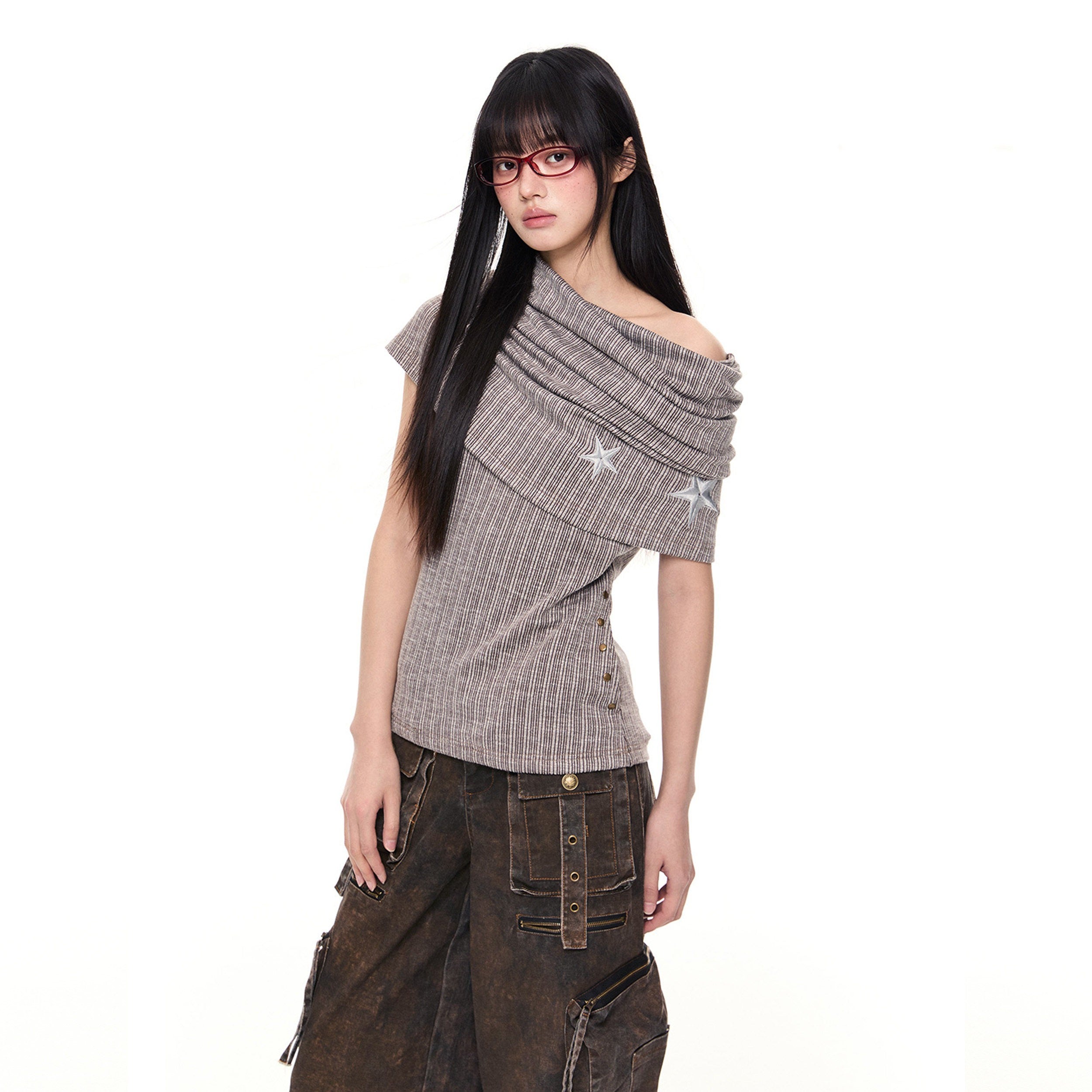 EZEK_Vertical_Stripe_Off_Shoulder_Women's_Cotton_Blend_Knit_Long_Sleeve_T-shirts_962494400732_MISSTT