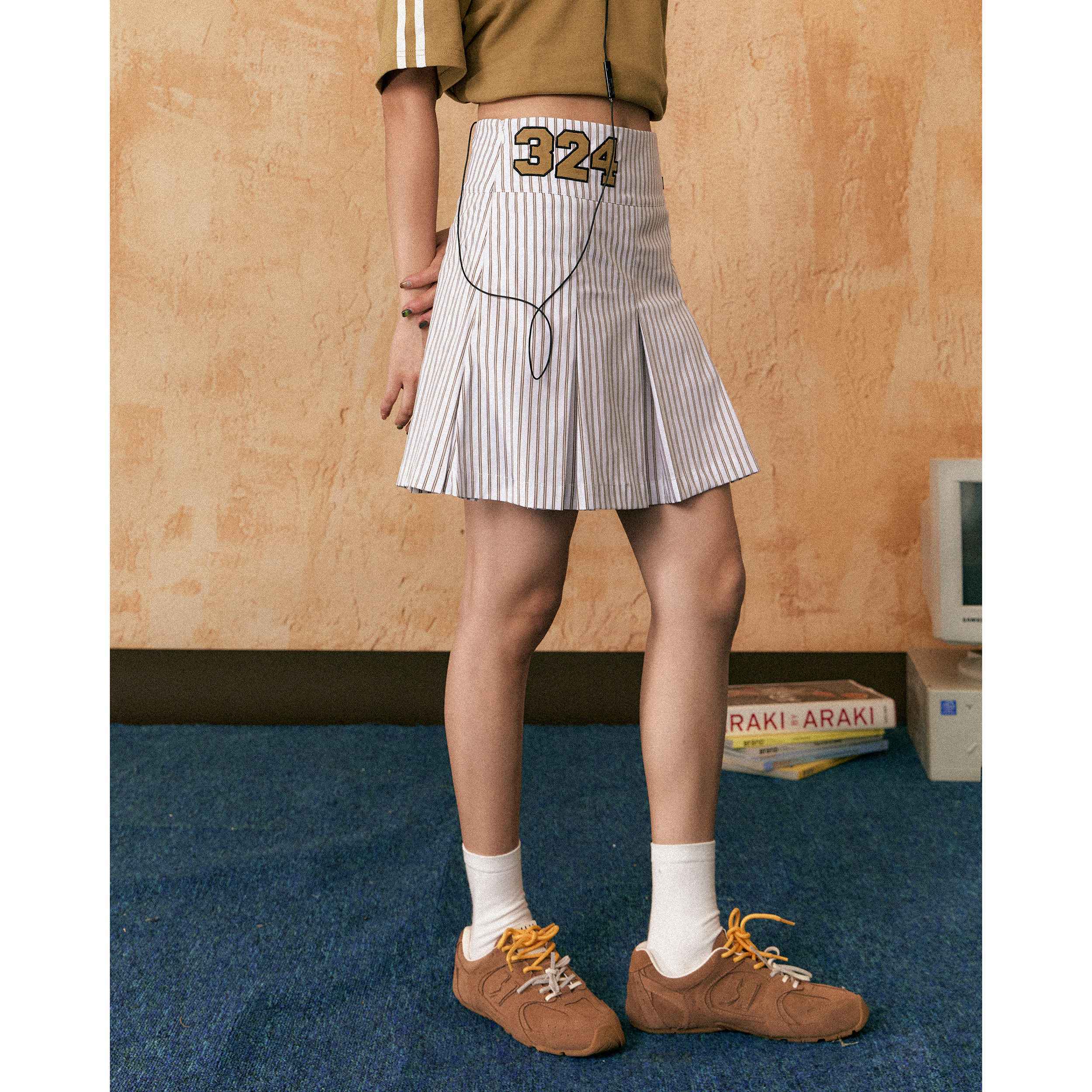 EZEK_Vertical_Stripe_Pleated_High_Waist_Pocket_Women's_Cotton_Blend_A-line_Skirts_799396445694_MISSTT