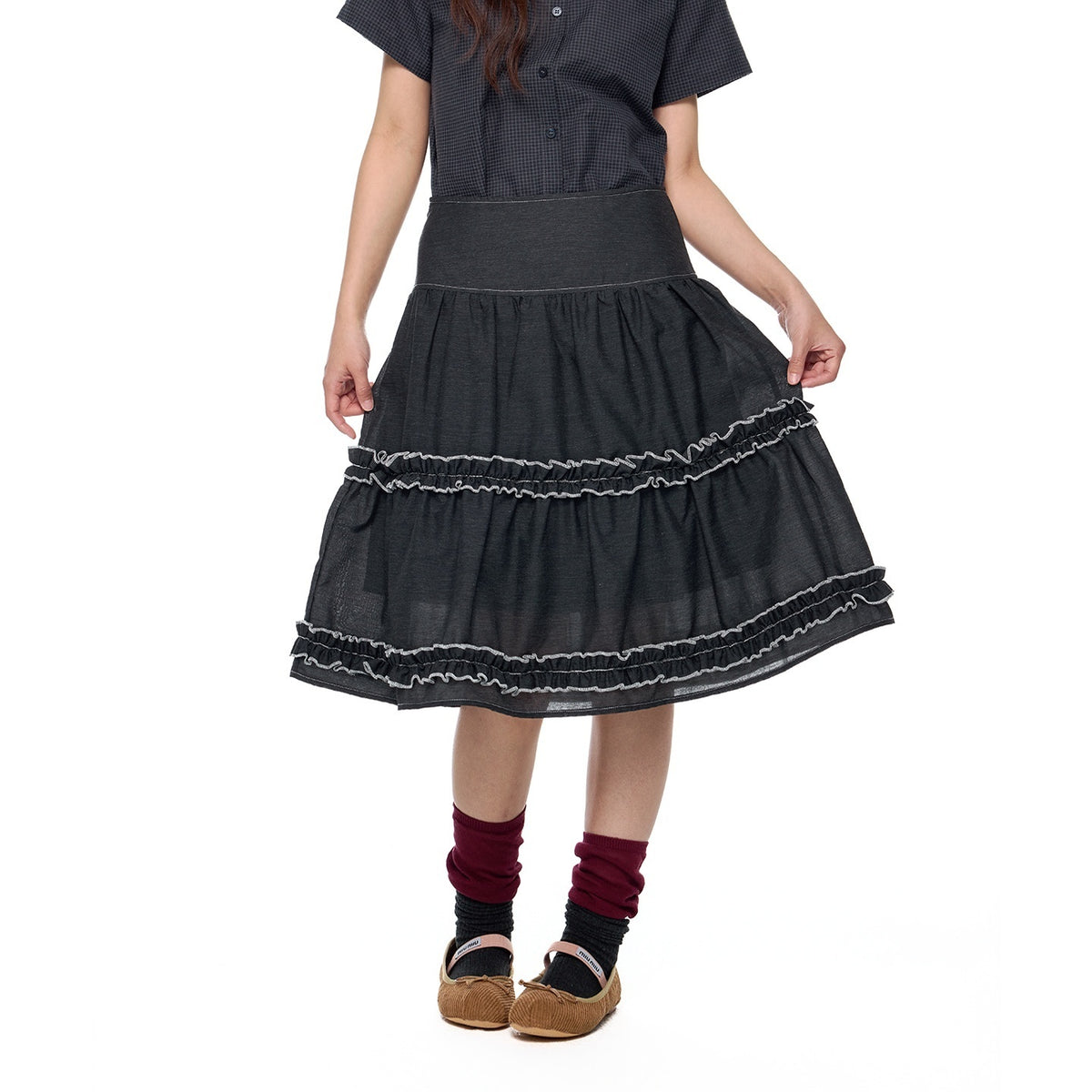 EZEK_Vintage_Lace_Trim_Ruched_Loose_Fit_Women's_A-line_Skirts_1029946798604_MISSTT