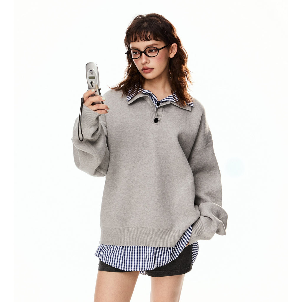 EZEK_Vintage_Polo_Collar_Button_Faux_Two_Piece_Loose_Women's_Viscose_Sweaters_874576826302_MISSTT