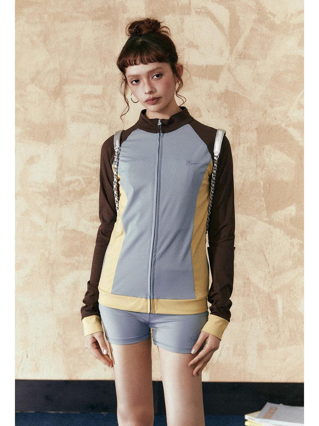 EZEK Vintage Slim Fit Zip Breathable Quick Dry Women's Other Material Track Jackets