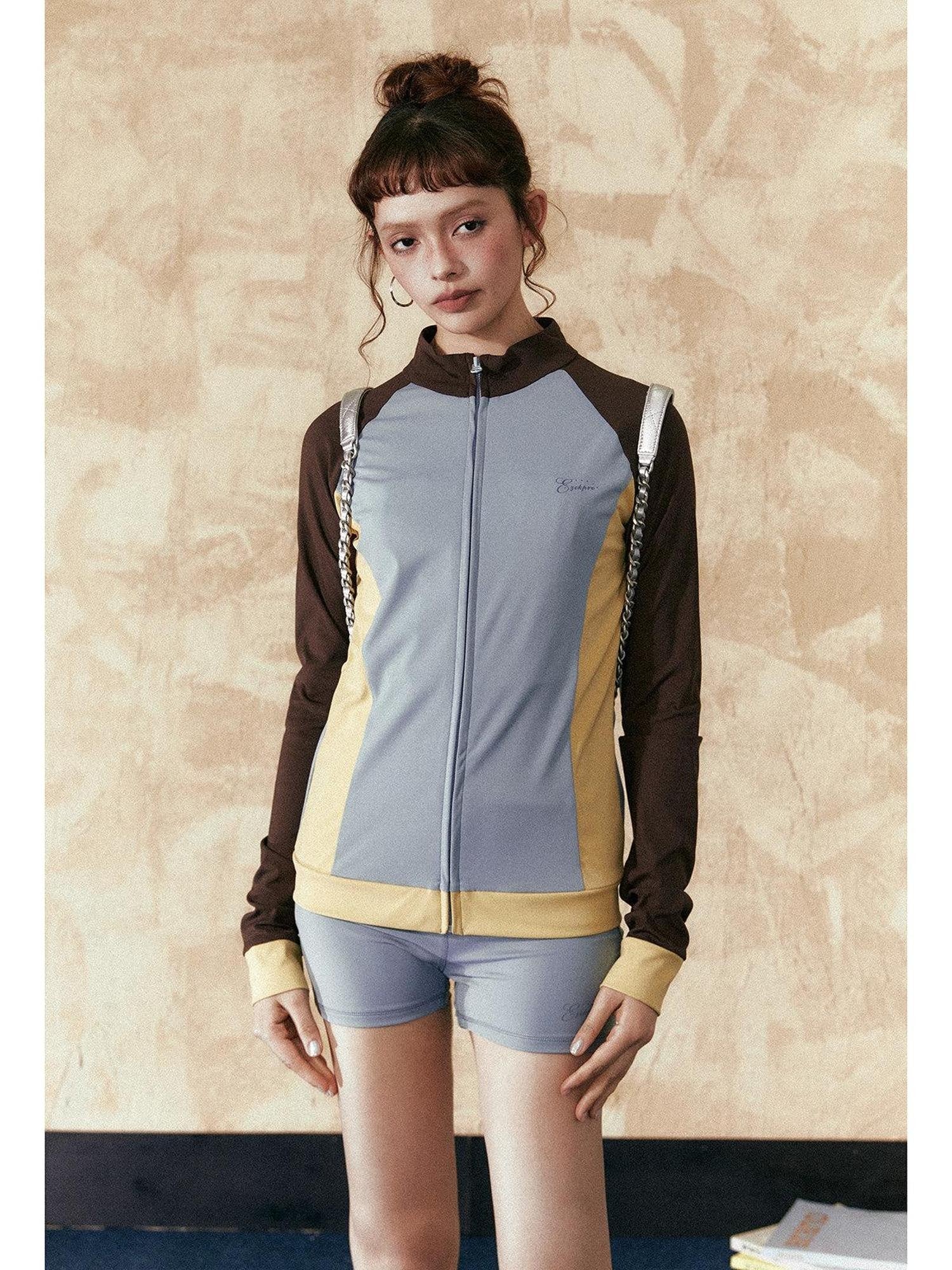 EZEK Vintage Slim Fit Zip Breathable Quick Dry Women's Other Material Track Jackets