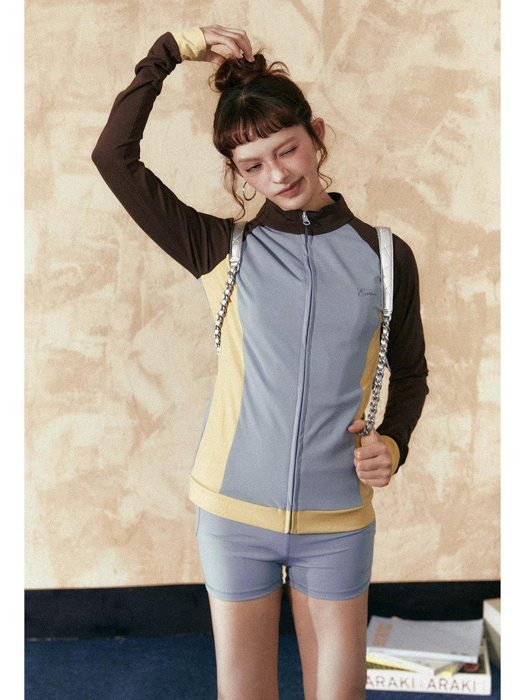 EZEK Vintage Slim Fit Zip Breathable Quick Dry Women's Other Material Track Jackets