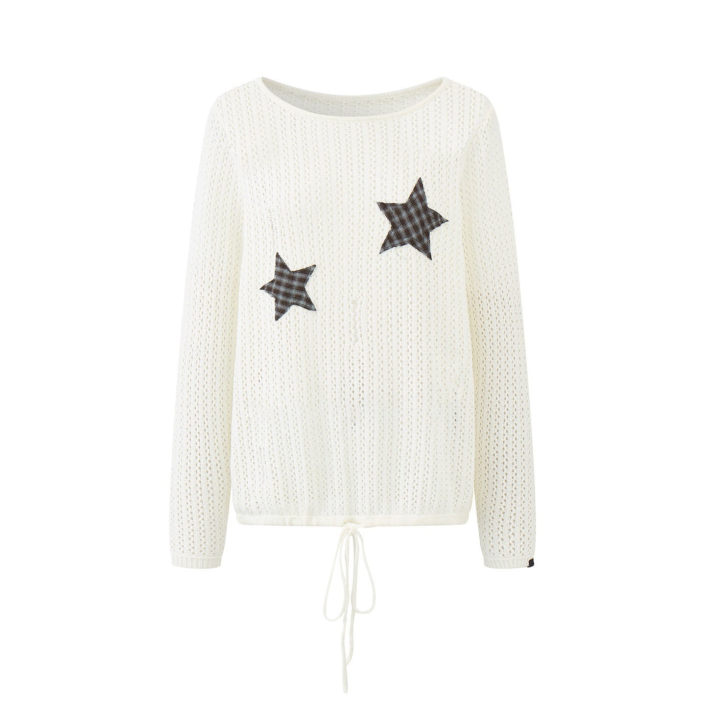 EZEK_Vintage_Star_Cutout_Knitted_Women's_Cotton_Blend_Long_Sleeve_T-shirts_1056394131486_MISSTT