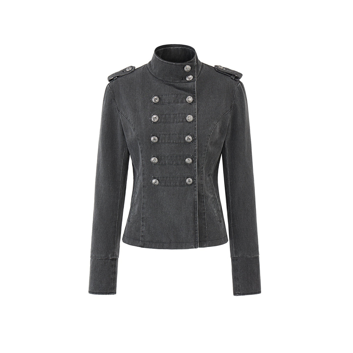 EZEK_Washed_Distressed_Napoleon_Buttoned_Women's_Cotton_Cropped_Jackets_1064409678636_MISSTT