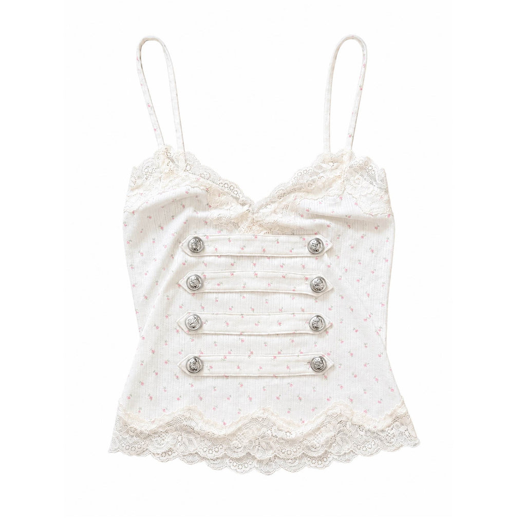 FOURFORTY_Admiral_Napoleonic_Floral_Print_Girlish_Women's_Lace_Camisoles_MISSTT
