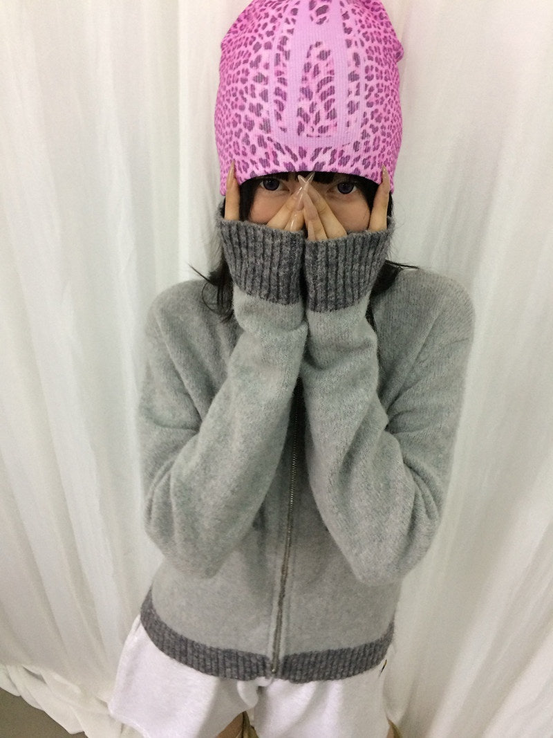 FOURFORTY_Allover_Leopard_Print_Patterned_Women's_Textured_Yarn_Knit_Beanies_MISSTT