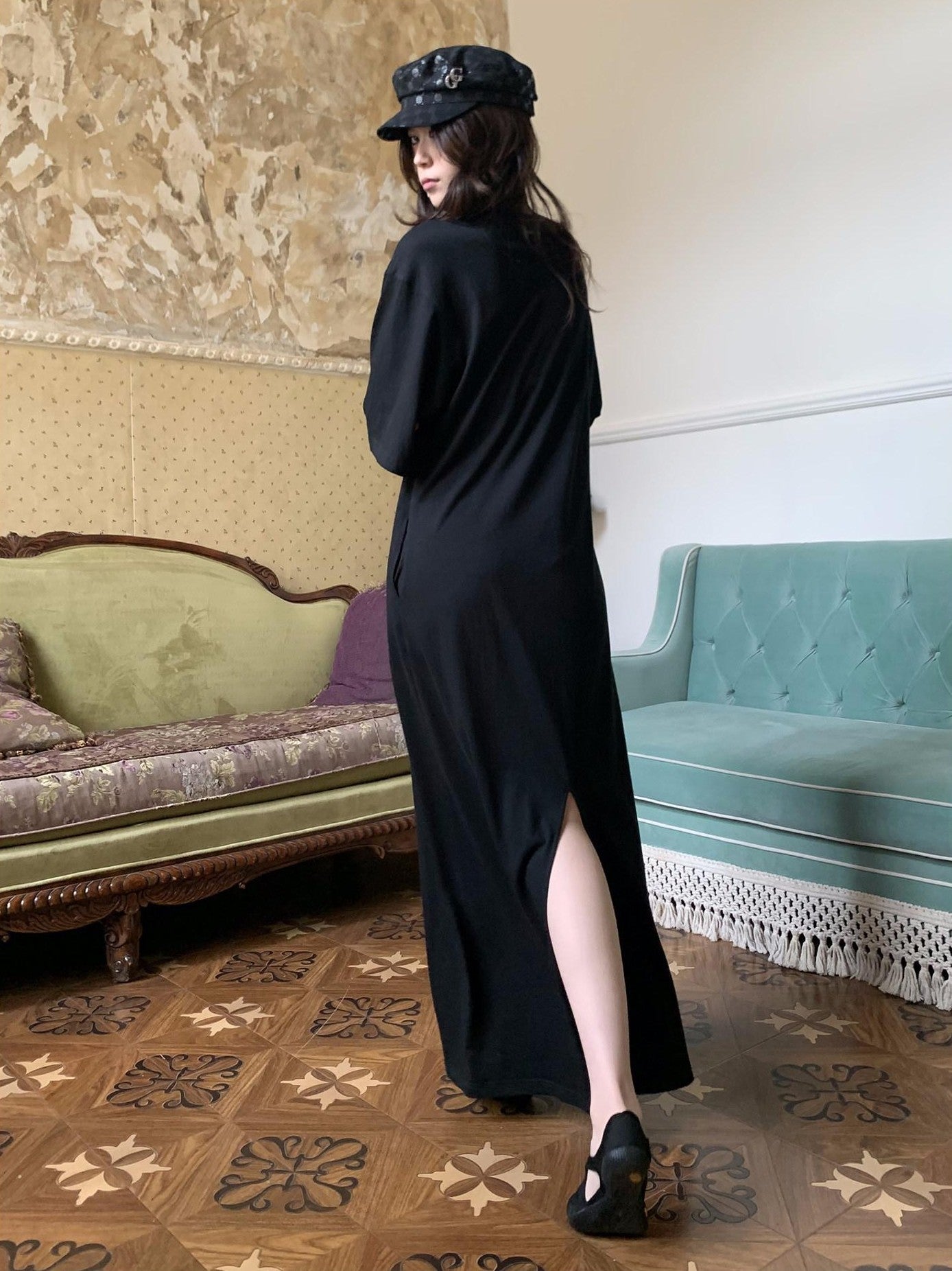 FOURFORTY Angel Lace Up Tie Strap Back Long Women's Casual Maxi Dresses