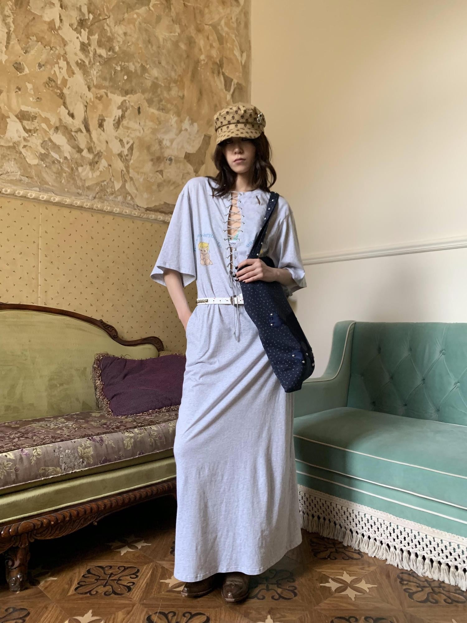FOURFORTY Angelic Tie Strap Long Flowy Relaxed Women's Casual Maxi Dresses
