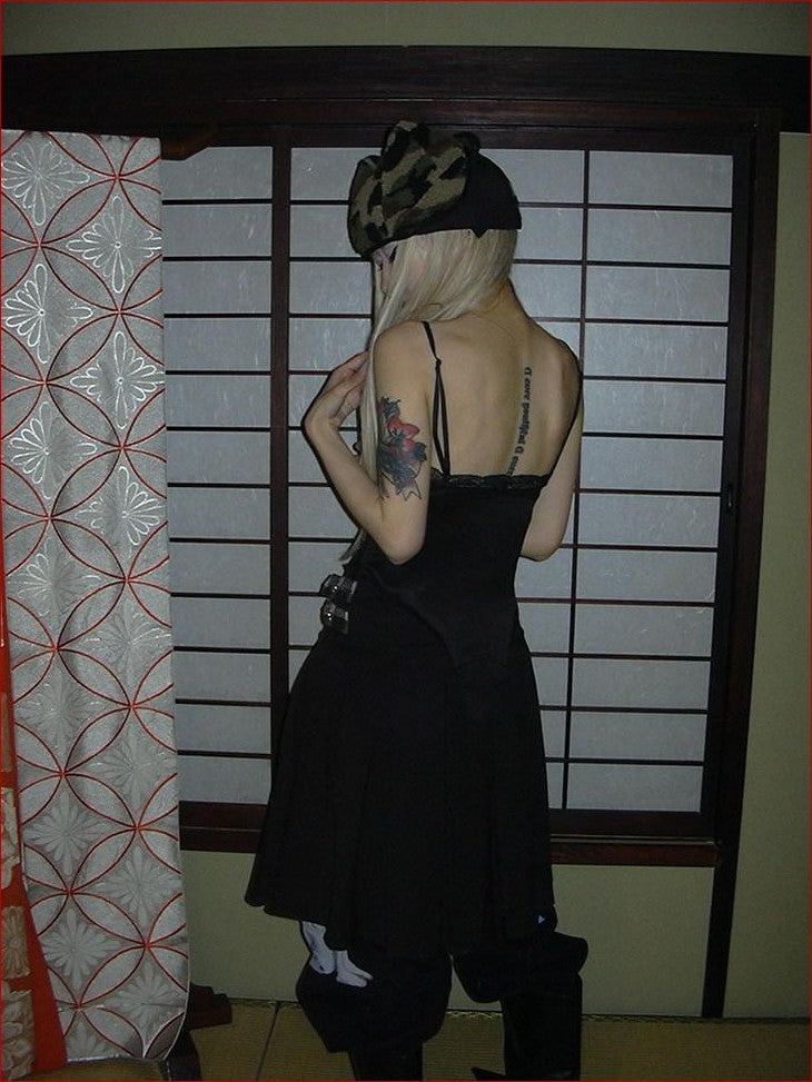 FOURFORTY Anime Hand Painted Rhinestone Silky Women's Polyester Short Lace Camisoles
