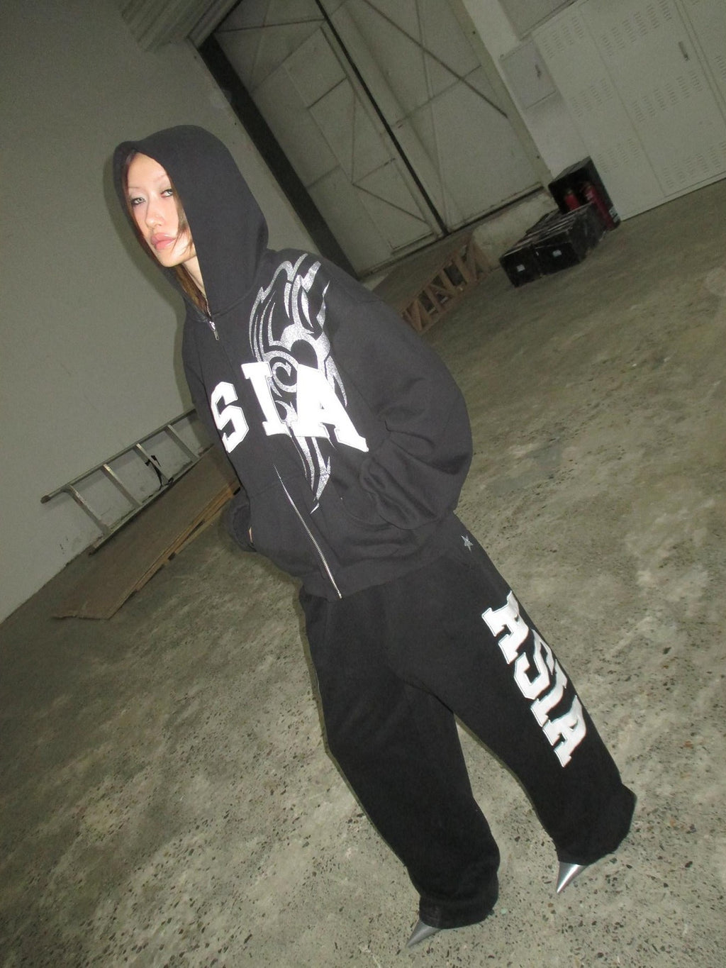 FOURFORTY Asia Love Graphic Women's Thickened Heavyweight Fleece Zip-up Hoodies