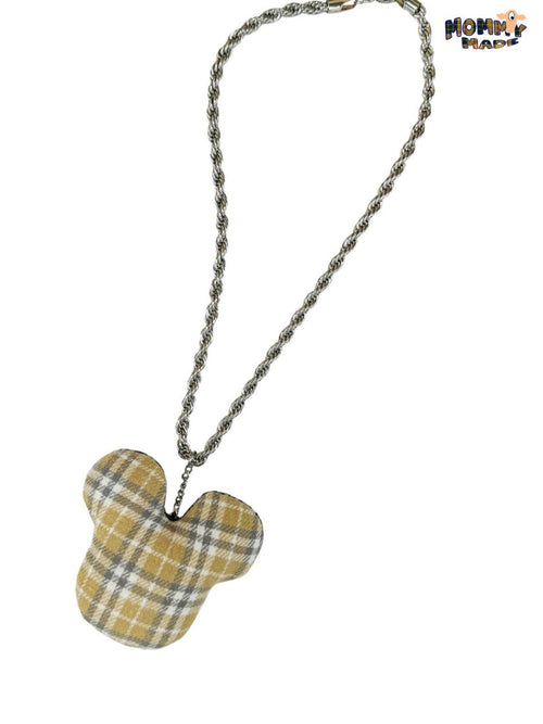 FOURFORTY Black Red Plaid Patchwork Twisted Rope Chain Women's Alloy Necklaces