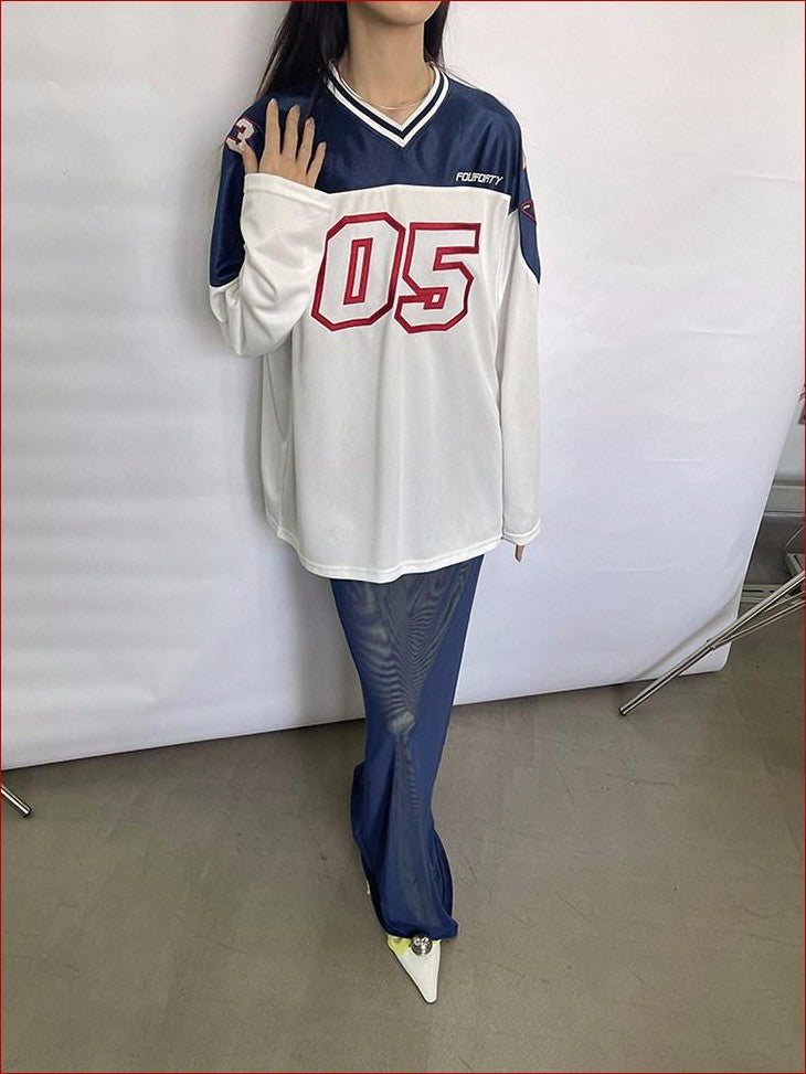 FOURFORTY Blokecore Print Women's Polyester Long Sleeve T-shirts