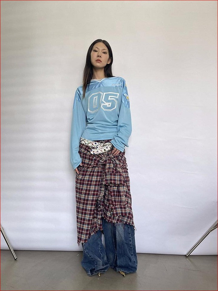 FOURFORTY Blokecore Print Women's Polyester Long Sleeve T-shirts