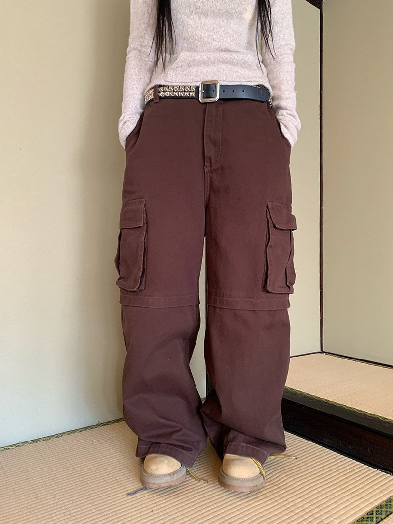 FOURFORTY_Brown_Barn_Style_Boxy_Utility_Street_Women's_Cotton_Cargo_Pants_860738237371_MISSTT