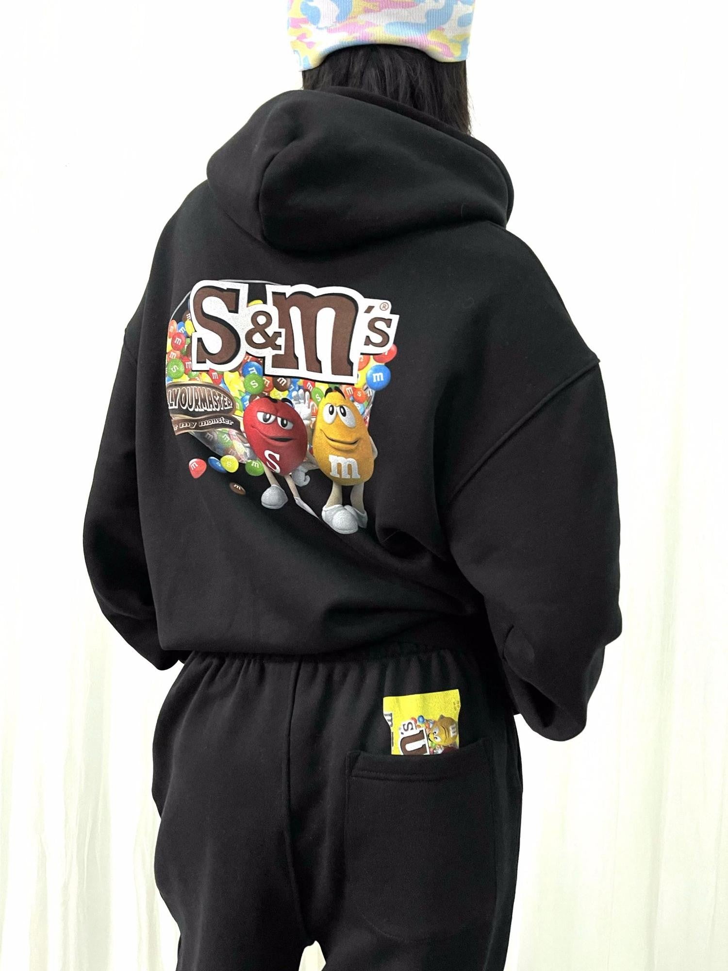 FOURFORTY Chocolate Dot Hooded Pullover Women's 420g Fleece Lined Hoodies
