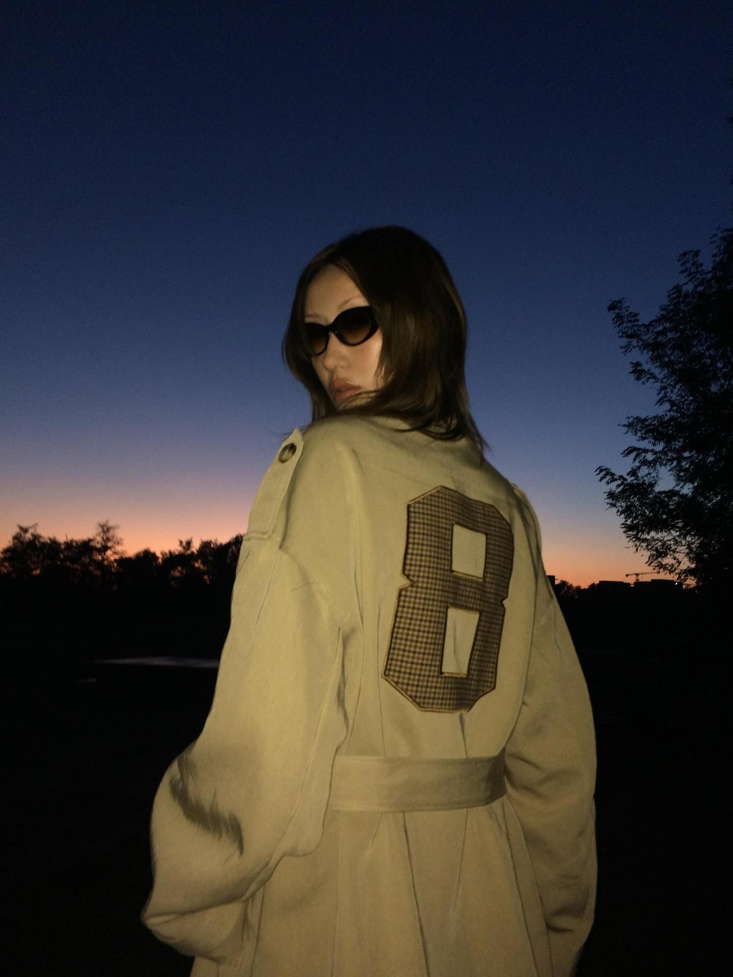 FOURFORTY Crisp Tailored Structured Detachable Women's Khaki Trench Coats