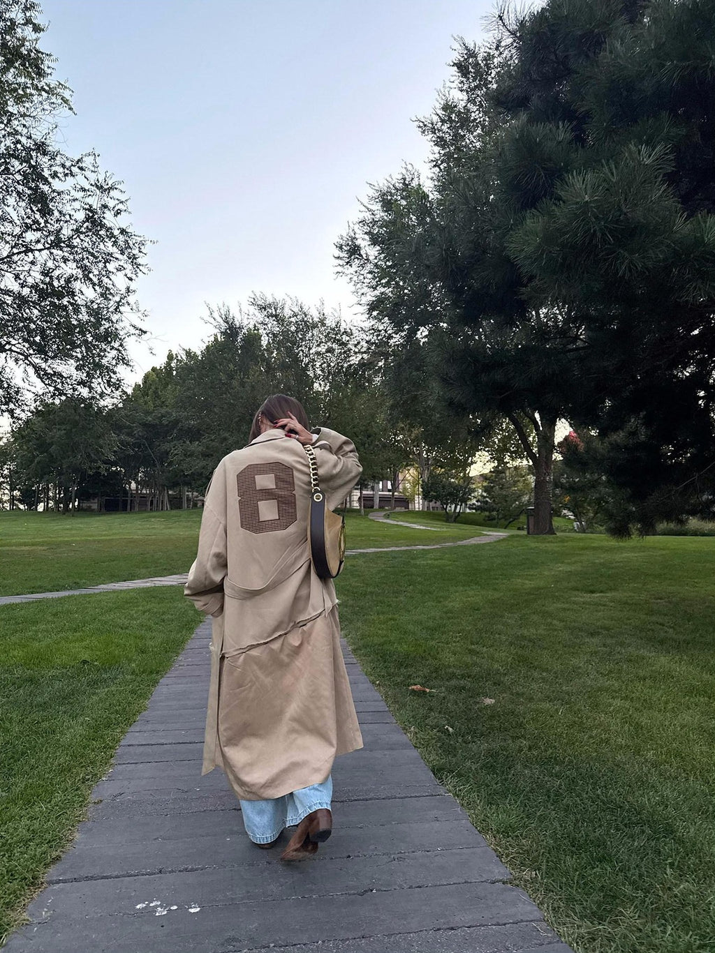 FOURFORTY Crisp Tailored Structured Detachable Women's Khaki Trench Coats