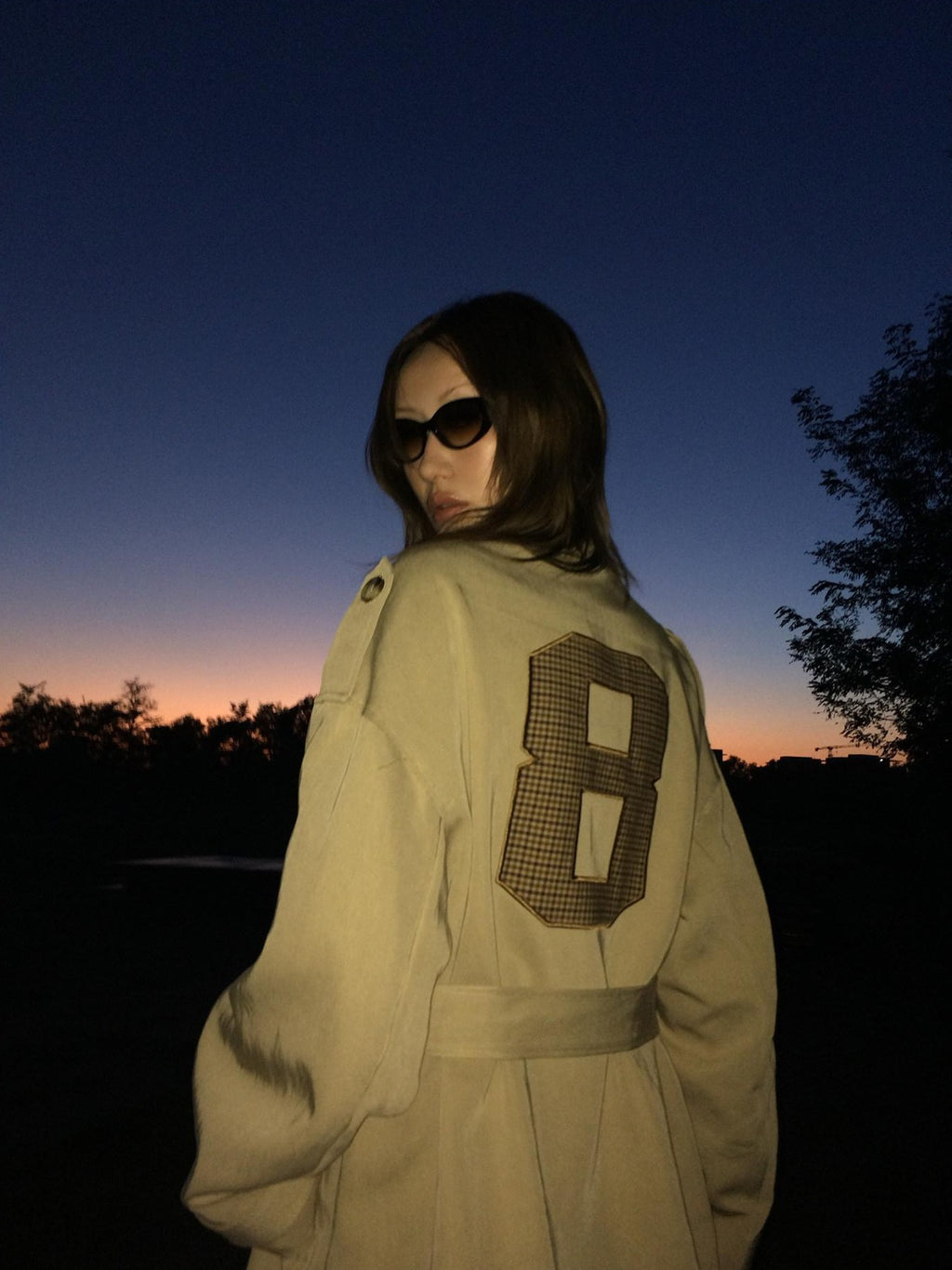 FOURFORTY Crisp Tailored Structured Detachable Women's Khaki Trench Coats