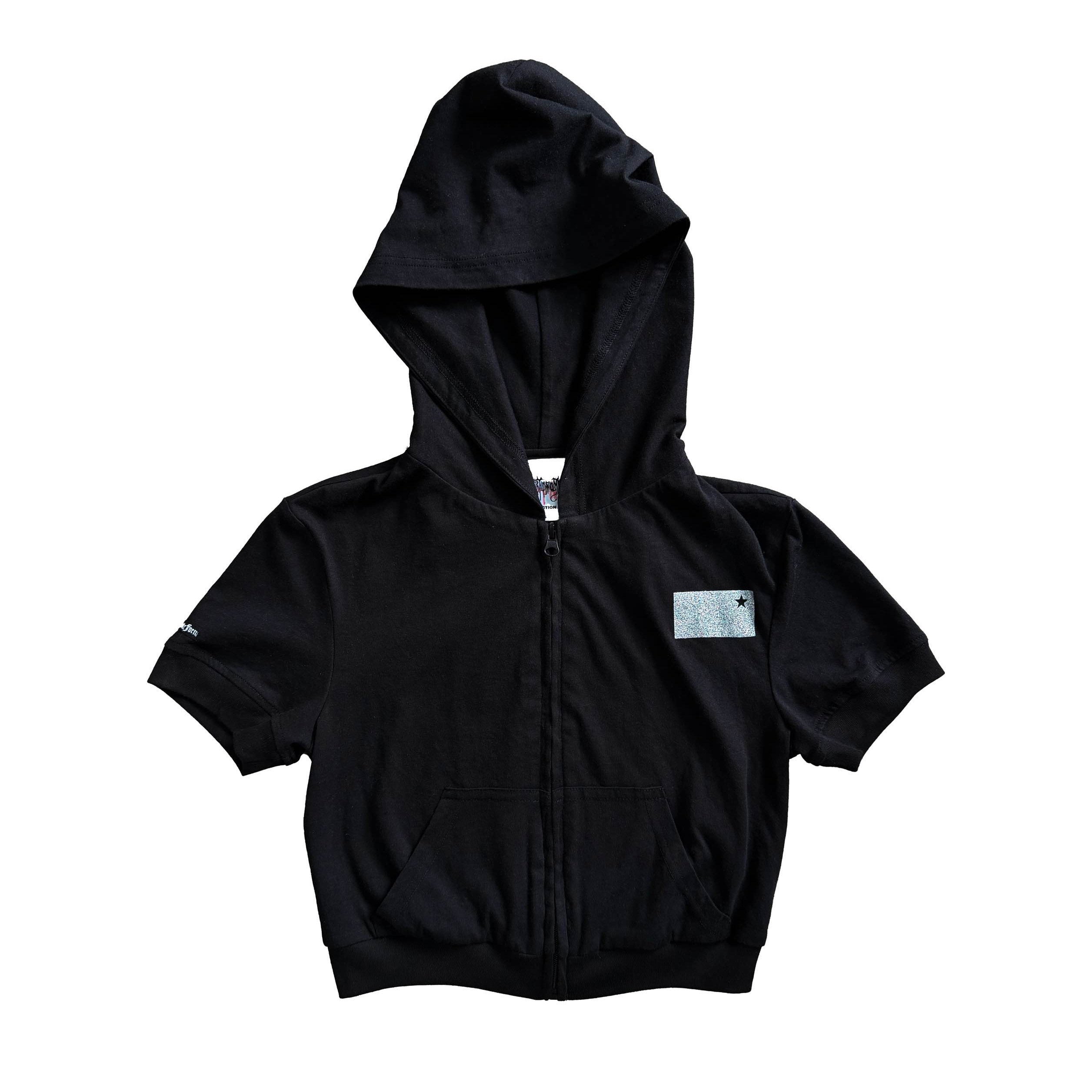 FOURFORTY_Eagle_Print_Striped_Hooded_Zip_Women's_Cotton_Short_Sleeve_T-shirts_1056508236171_MISSTT