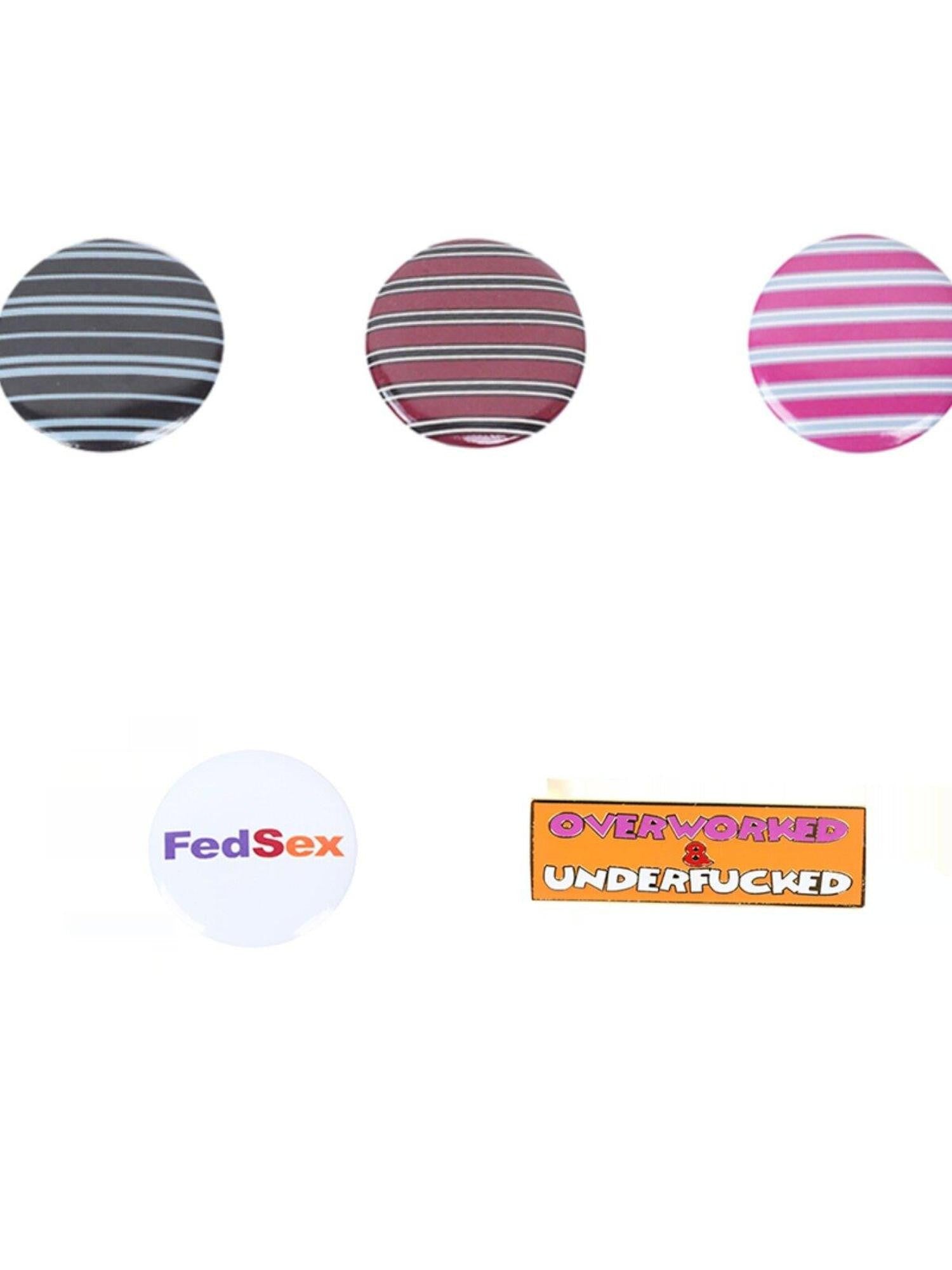 FOURFORTY Five Pin Original Design Badge Set Couple Pack Women's Brooches