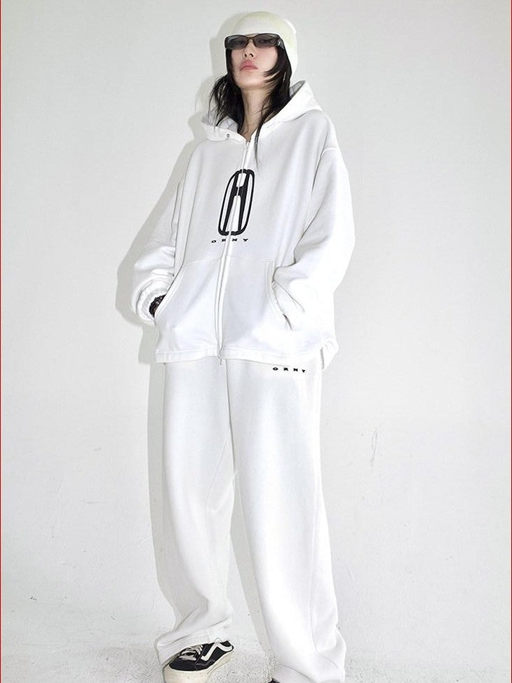 FOURFORTY Fleece Lined Hoodie And Sweatpants Women's Cotton Tracksuit Sets