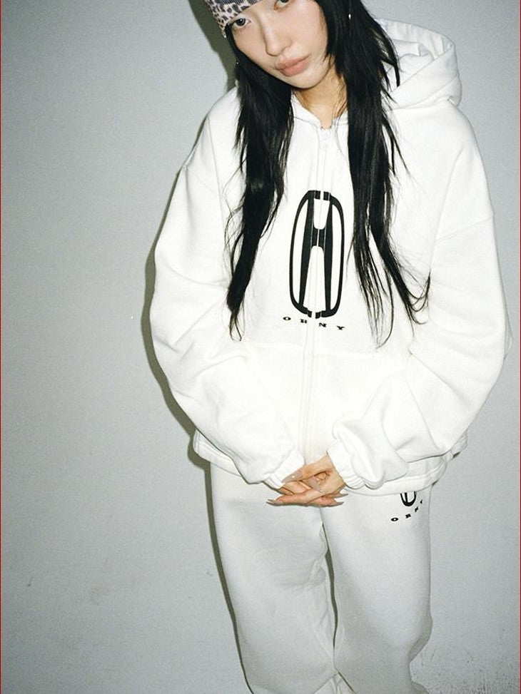 FOURFORTY Fleece Lined Hoodie And Sweatpants Women's Cotton Tracksuit Sets