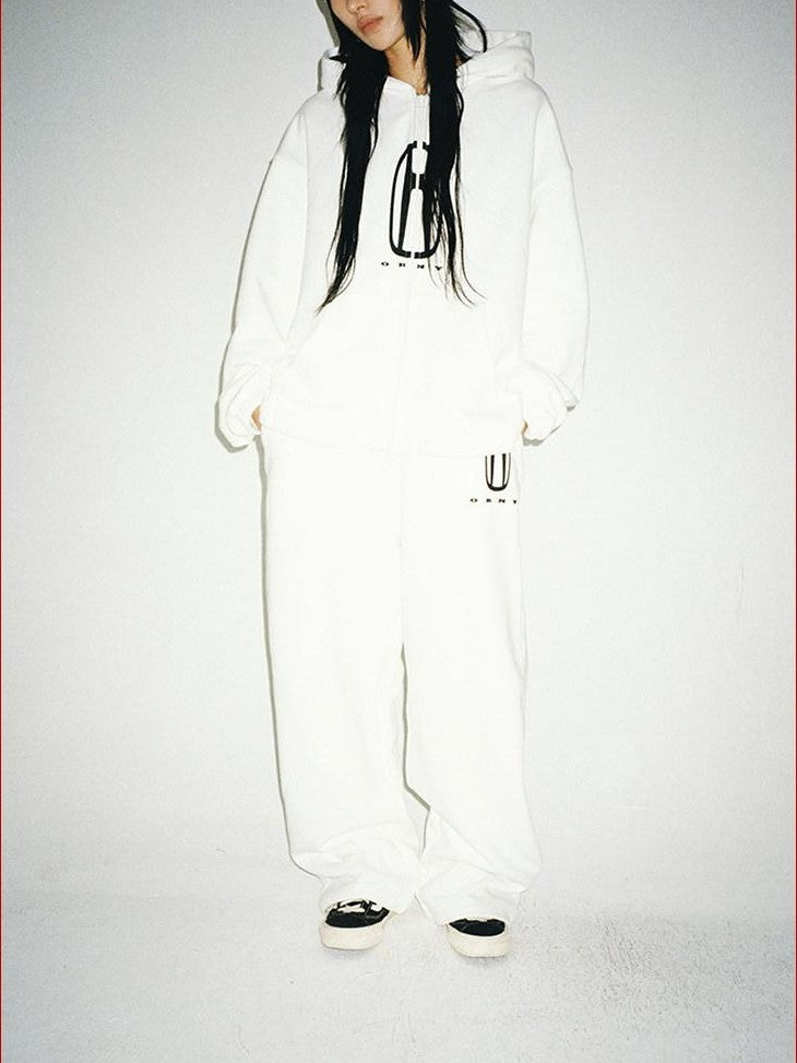 FOURFORTY Fleece Lined Hoodie And Sweatpants Women's Cotton Tracksuit Sets