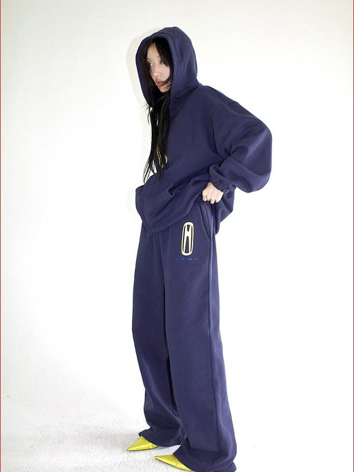 FOURFORTY Fleece Lined Hoodie And Sweatpants Women's Cotton Tracksuit Sets