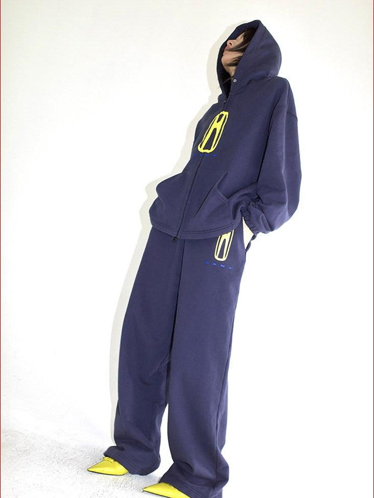 FOURFORTY Fleece Lined Hoodie And Sweatpants Women's Cotton Tracksuit Sets