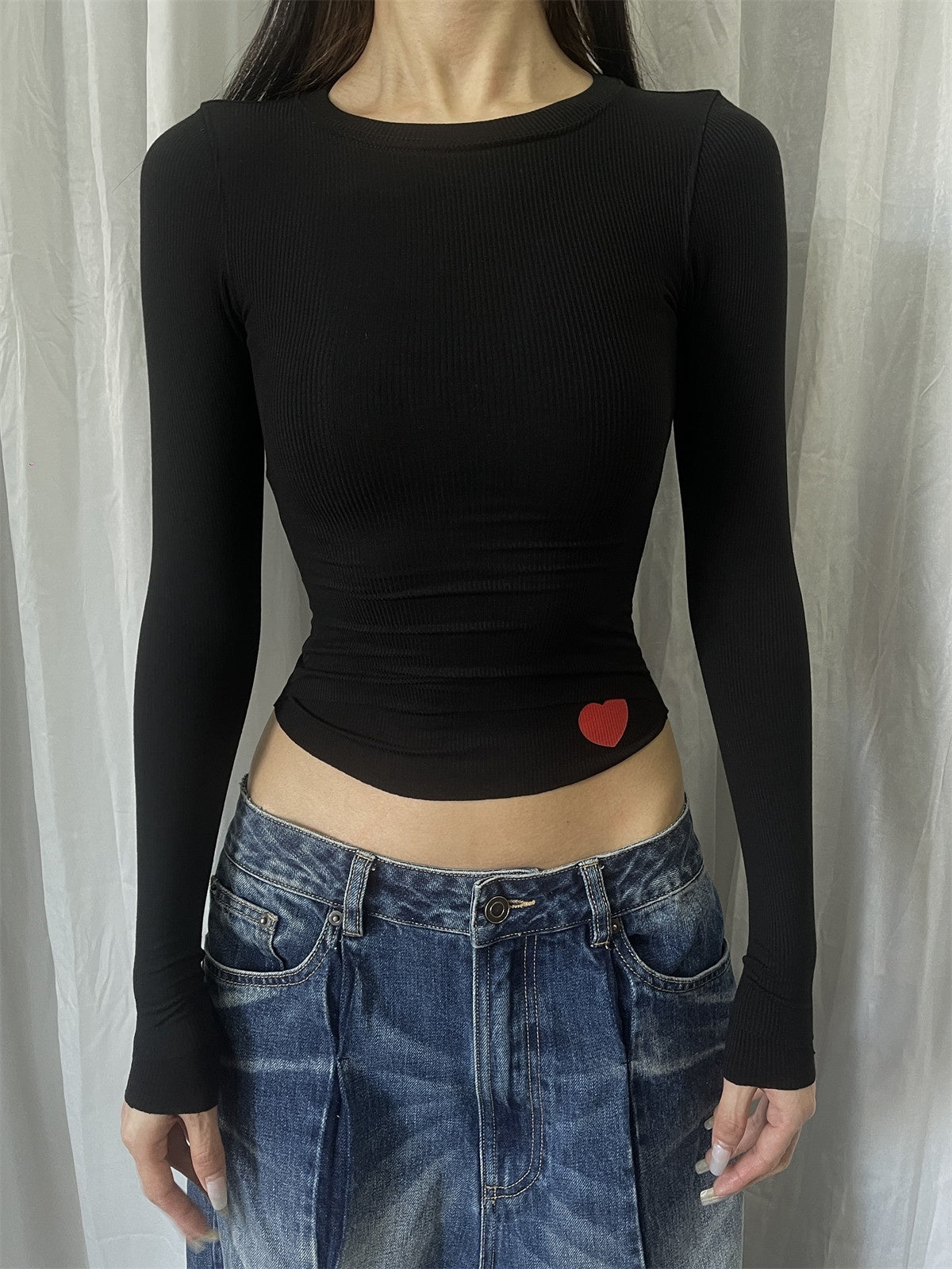 FOURFORTY_Hidden_Heart_Double_Layer_Women's_Skin_Friendly_Long_Sleeve_T-shirts_738917955193_MISSTT