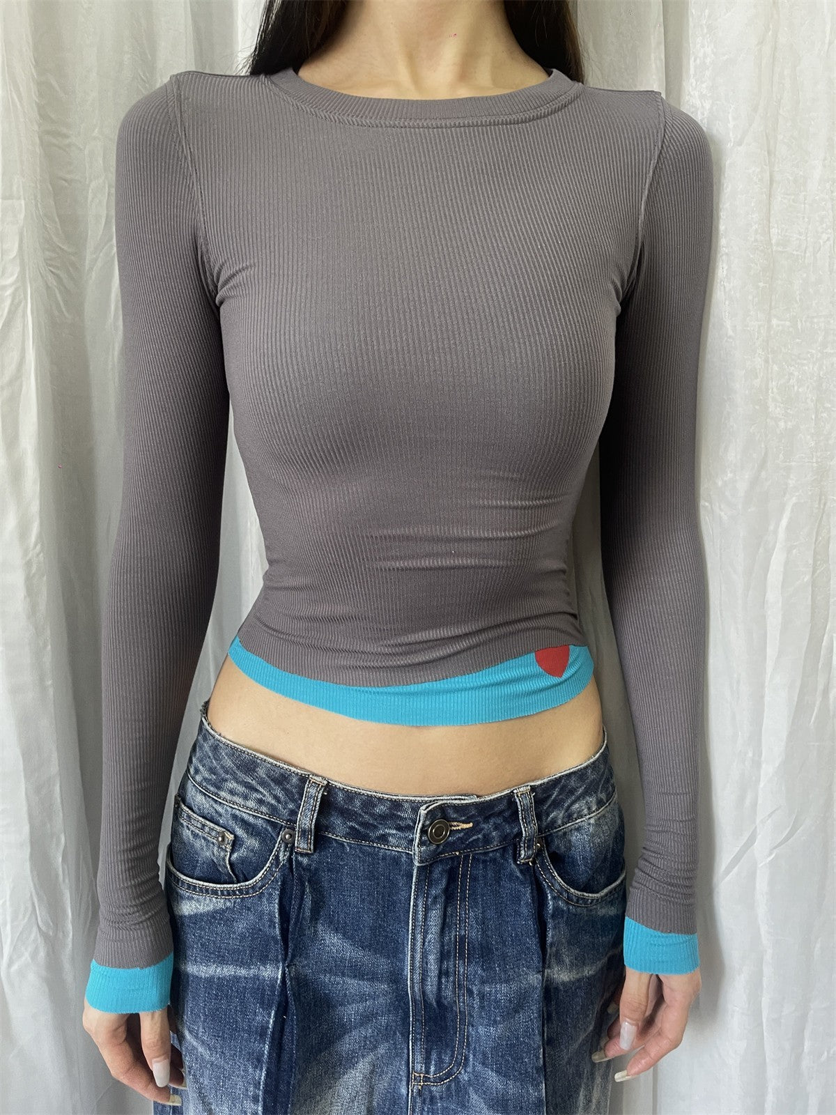 FOURFORTY_Hidden_Heart_Double_Layer_Women's_Skin_Friendly_Long_Sleeve_T-shirts_738917955193_MISSTT