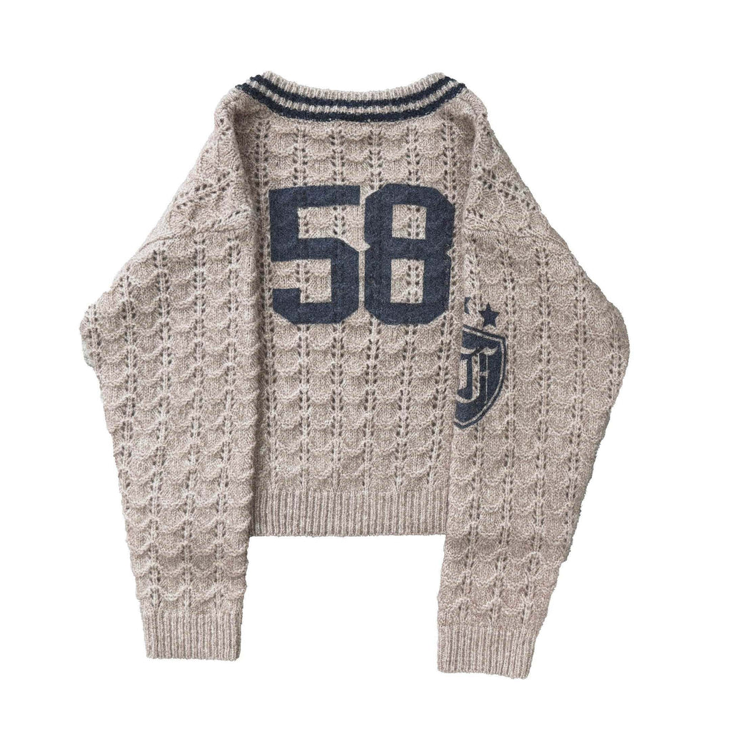 FOURFORTY_Lacquered_Print_Chunky_V-neck_Faux_Layered_Women's_Polyester_Wool_Blend_Sweaters_984315383932_MISSTT