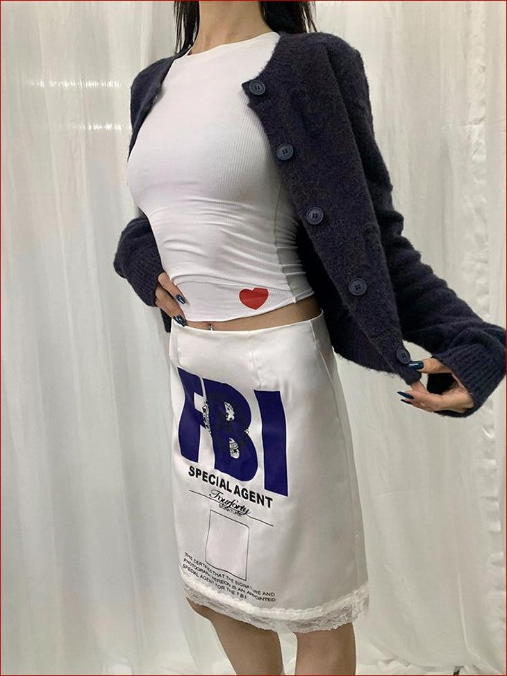 FOURFORTY Milk White Slouchy Layered Warmth Waist Cinch Women's Polyester Blend Cardigans