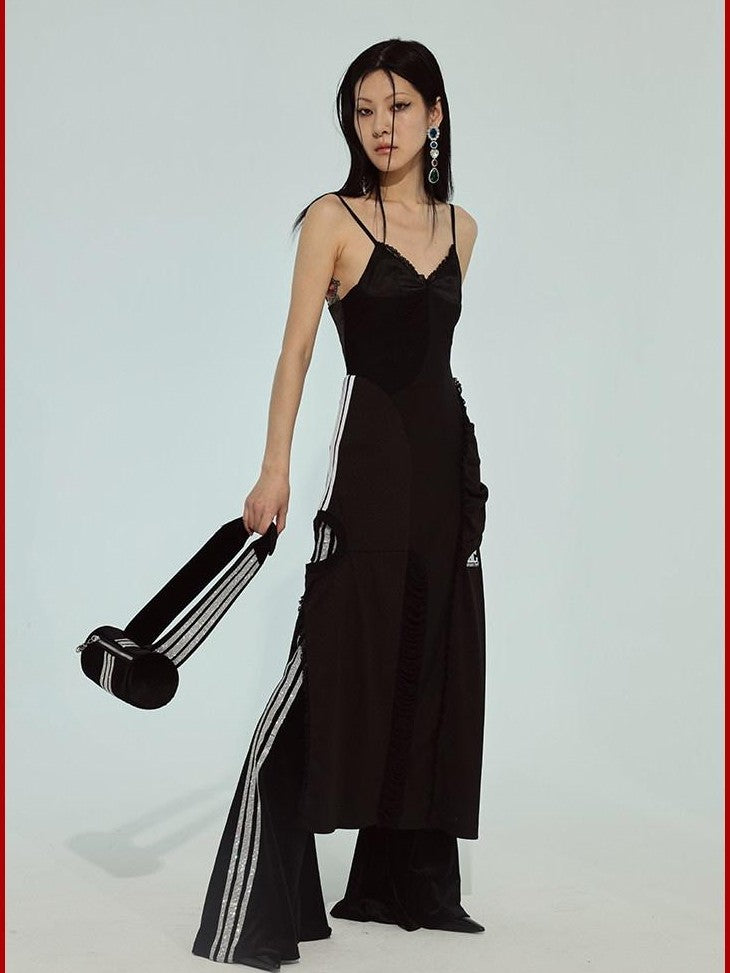 FOURFORTY Mini 3 Stripe Ticket Seller Rhinestone Geometric Women's Velvet Pu Bucket Bags