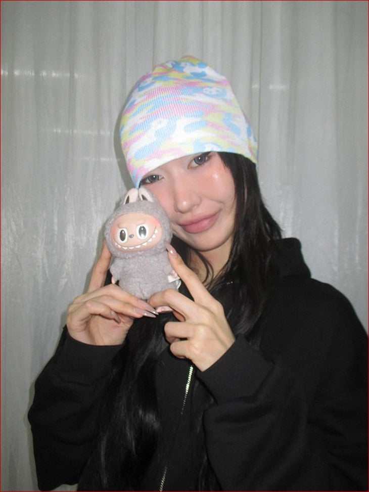 FOURFORTY Panda Camouflage Sublimation Print Women's Polyester Beanies