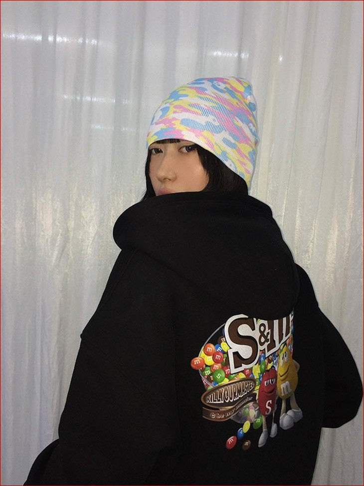FOURFORTY Panda Camouflage Sublimation Print Women's Polyester Beanies