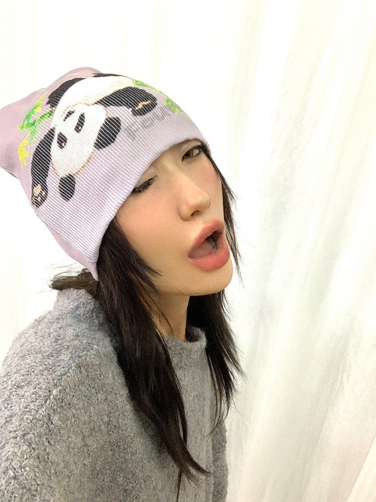 FOURFORTY_Panda_Printed_Women's_Ultra_Soft_Chunky_Knitted_Yarn_Cozy_Beanies_744641153874_MISSTT