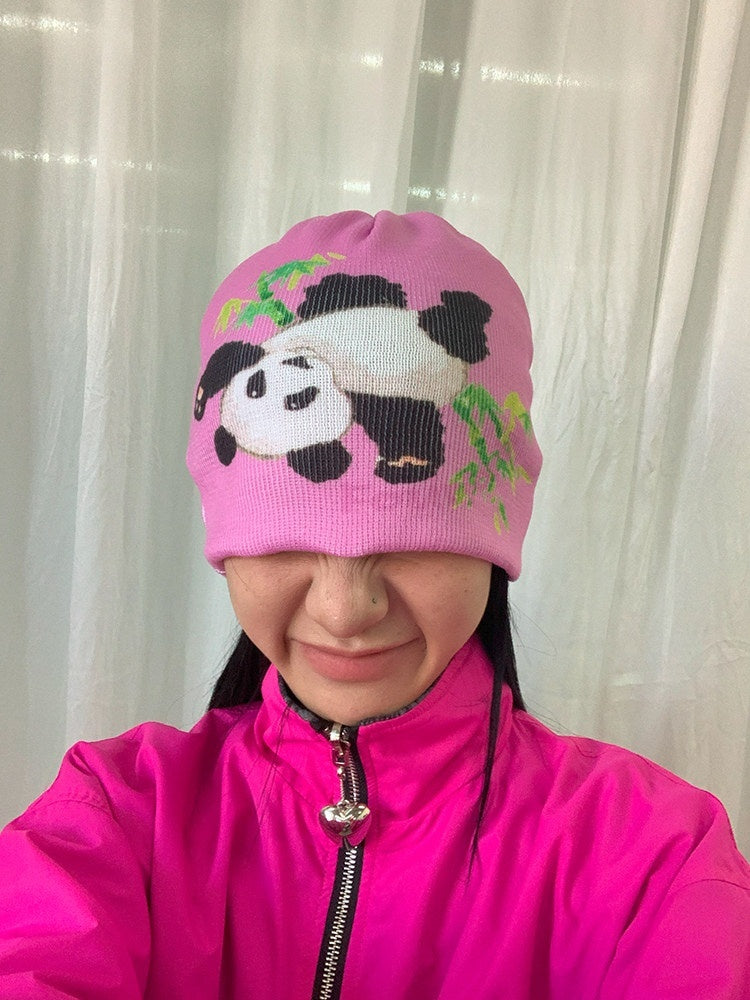 FOURFORTY_Panda_Printed_Women's_Ultra_Soft_Chunky_Knitted_Yarn_Cozy_Beanies_744641153874_MISSTT