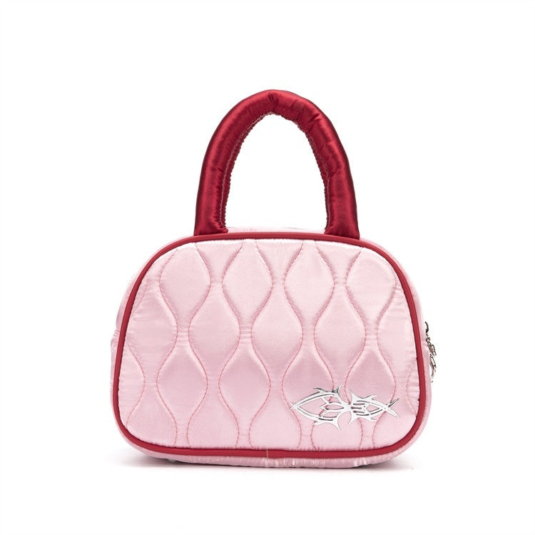 FOURFORTY_Pillow_Military_Quilted_Satin_Bowling_Women's_Soft_Handle_Handbags_663570815318_MISSTT