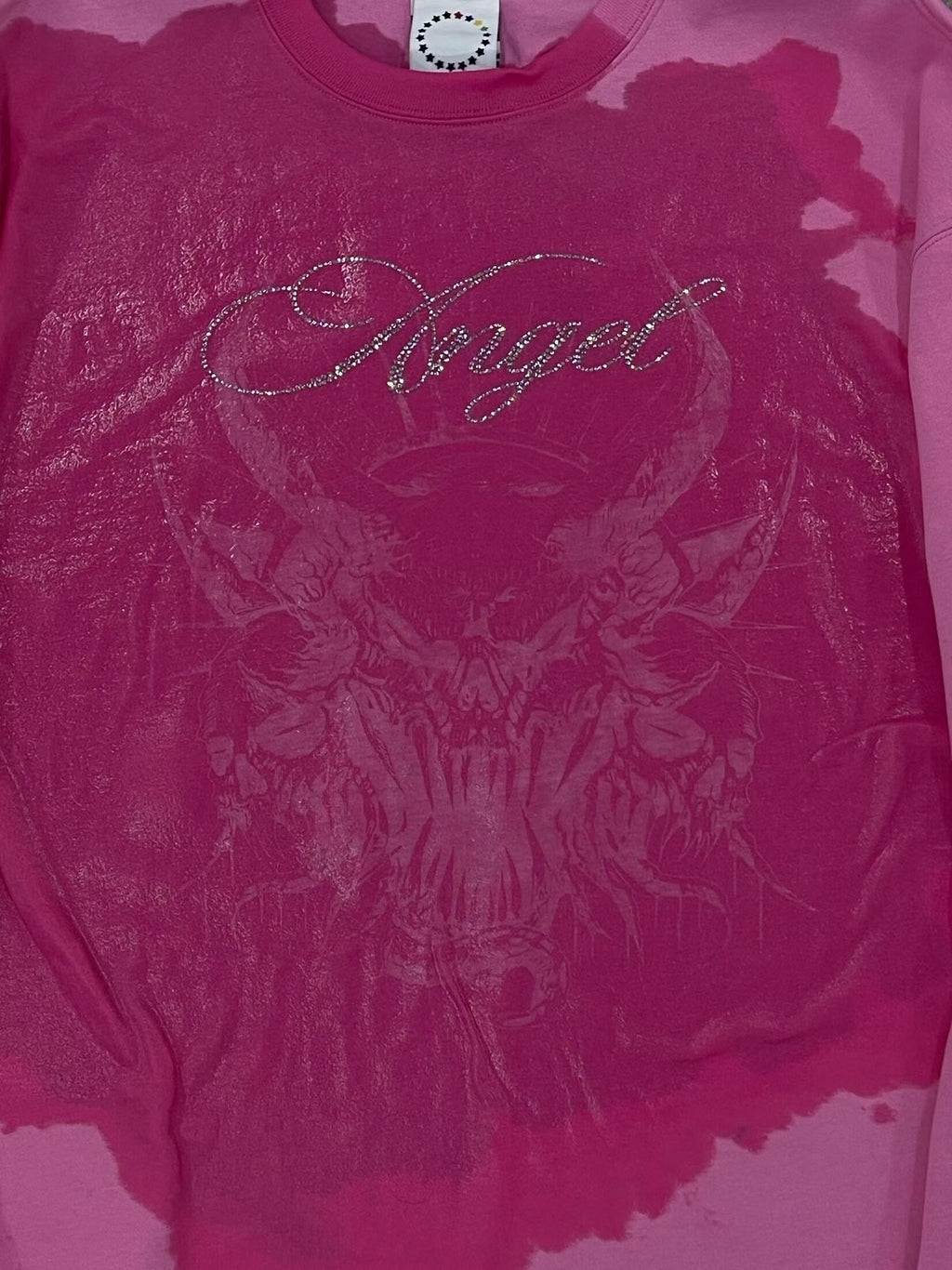 FOURFORTY_Pink_Water_Reveal_Rhinestone_Angel_Devil_Print_Women's_Long_Sleeve_T-shirts_738908591637_MISSTT