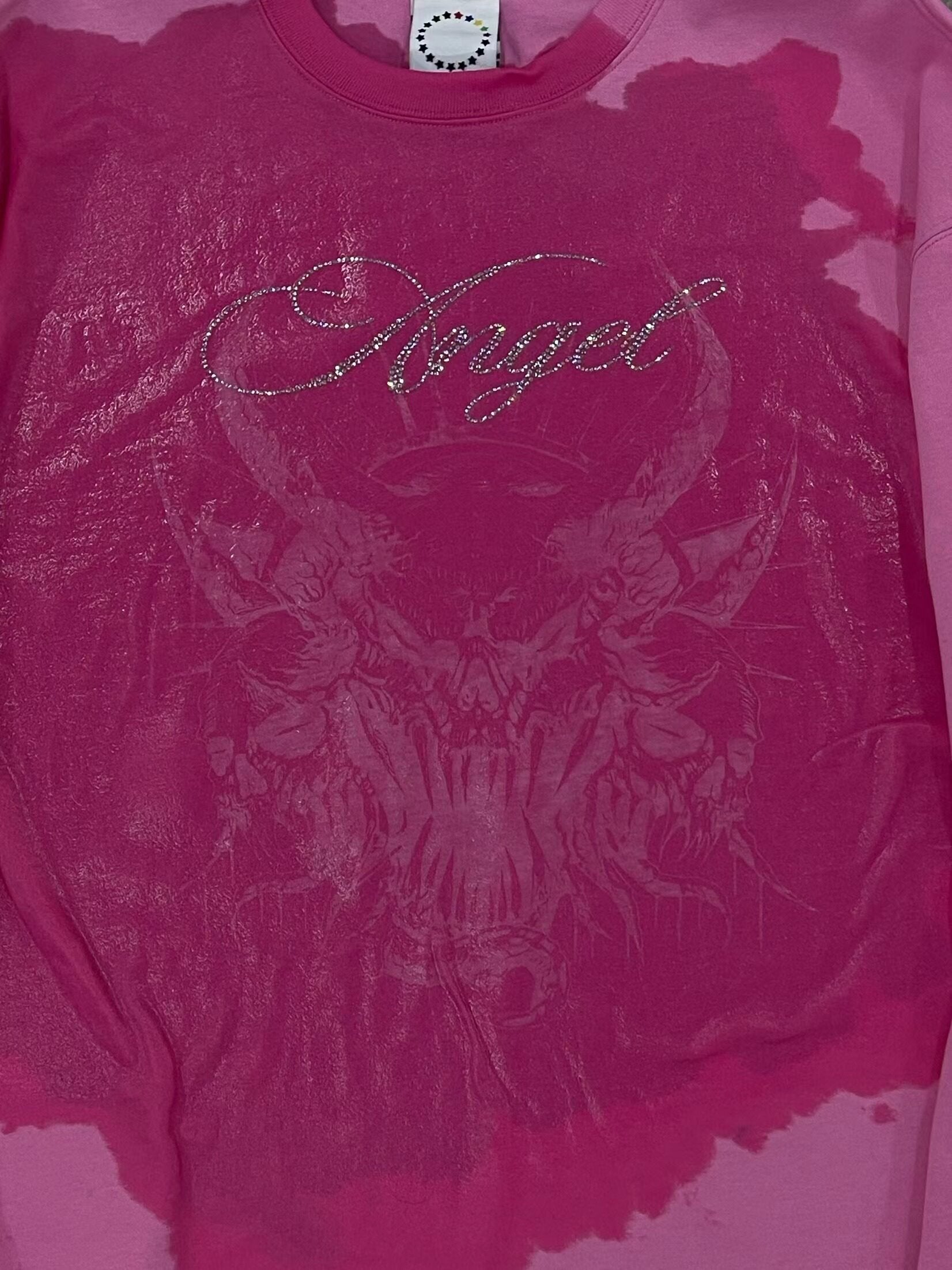 FOURFORTY_Pink_Water_Reveal_Rhinestone_Angel_Devil_Print_Women's_Long_Sleeve_T-shirts_738908591637_MISSTT