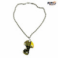 FOURFORTY_Plaid_Patchwork_Fabric_Star_Mushroom_Women's_Mixed_Materials_Necklaces_806617391332_MISSTT
