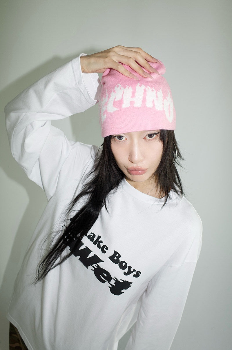 FOURFORTY_Playful_Flame_Graphic_Punk_Edgy_Dance_Women's_Ribbed_Knit_Beanies_841314408591_MISSTT