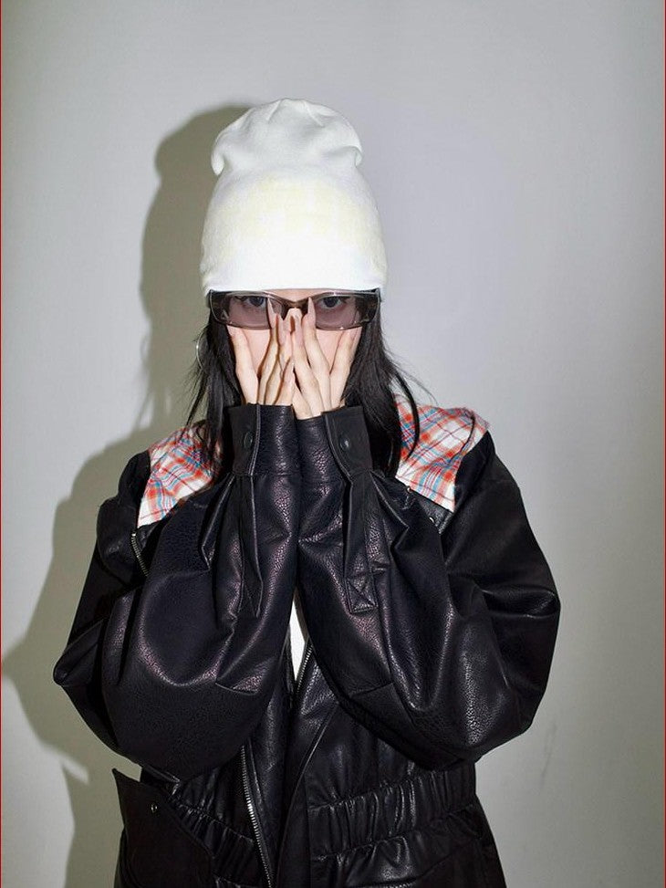 FOURFORTY Playful Flame Graphic Punk Edgy Dance Women's Ribbed Knit Beanies